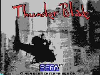 Thunder Blade title screen for Commodore 64